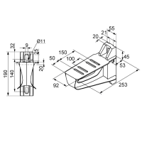 Unex Isolierender Ausleger 200 mm aus U48X halogenfrei