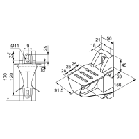 Unex Isolierender Ausleger 100 mm aus U48X halogenfrei