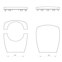 Unex 1 Seite Abdeckung 80mm aus U24X