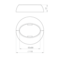 Unex Blende Boden/Decke 50x88 aus U24X
