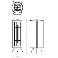 Unex Standsäule 8 Instal.-geräte 80 mm aus U24X