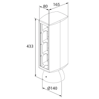 Unex Standsäule 8 Installationsgeräte aus U24X