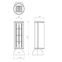 Unex Standsäule 4 Instal.-geräte 80 mm aus U24X
