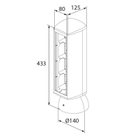 Unex Standsäule 4 Installationsgeräte aus U24X