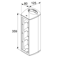 Unex Modul 4 Geräte Säule Ø50x88 aus U24X