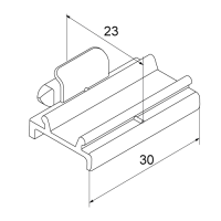 Unex Etikettenträgerhalterung halogenfrei 30X24 aus...