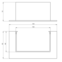Unex Durchführung gerade 60x100 aus U24X