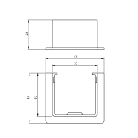 Unex Durchführung gerade 35x35 aus U24X