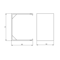 Unex Verbindungsstück 60x75 aus U24X