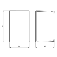 Unex Verbindungsstück 45x75 aus U24X