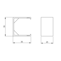 Unex Verbindungsstück 35x35 aus U24X