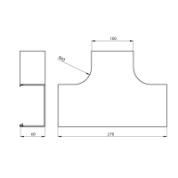 Unex T-Abzweigung 60x100 aus U24X