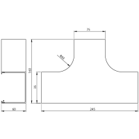 Unex T-Abzweigung 60x75 aus U24X