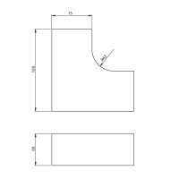 Unex Flachwinkel 60x75 aus U24X