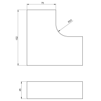 Unex Flachwinkel 45x75 aus U24X