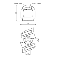 Unex Befestigungsschelle 35x35 aus U24X