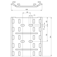 Unex Durchgehendes Unterteil 16x96 aus U23X für...