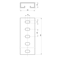 Unex Schiene 18x50 aus U23X