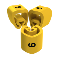 Unex Lose Kabelmarkierungen 6 2-5mm aus Plastifiziertem PVC