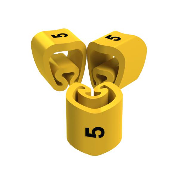 Unex Lose Kabelmarkierungen 5 2-5mm aus Plastifiziertem PVC