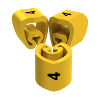 Unex Lose Kabelmarkierungen 4 2-5mm aus Plastifiziertem PVC