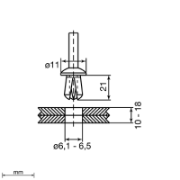 Unex Kunststoffspreiznieten 10-18mm aus U60X