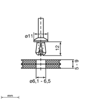 Unex Kunststoffspreiznieten 5-9mm aus U60X