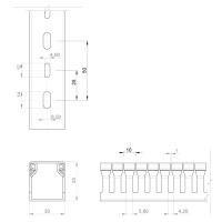 Unex Verdrahtungskanal 30x30 aus U43X
