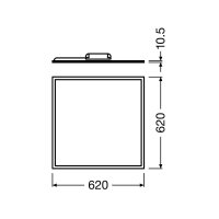 PANEL LED 625  30W/3000K 230V