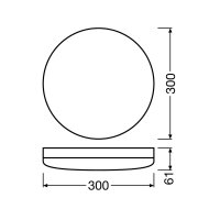 SF COMPACT 300 24W/3000K IK10 IP65 LEDV