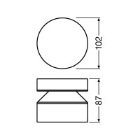 Outdoor Surface Pole 6W/3000K Steel IP44