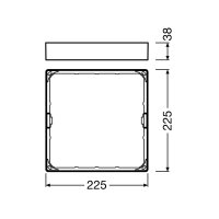 DL SLIM FRAME SQ210 WT             LEDV