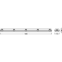 DAMP PROOF 1200 2XLAMP HOUSING IP65LEDV