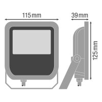 FLOOD LED 10W/4000K BK 100DEG IP65 LEDV