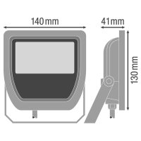 FLOOD LED 20W/3000K BK 100DEG IP65 LEDV