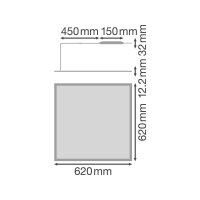 PANEL 625 DALI 36W/4000K OP        LEDV