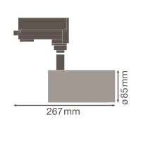 TRACK SP D85 35W/3000K 90RA NFL WT LEDV