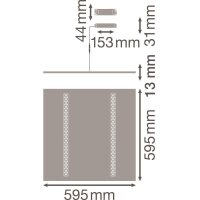 PANEL INDV 600 33W/3000K           LEDV