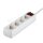 4WAYS SOCKET WITH SWITCH(3G1.5MM2 X 1.5M)POLYBAG WITH CARD-WHITE