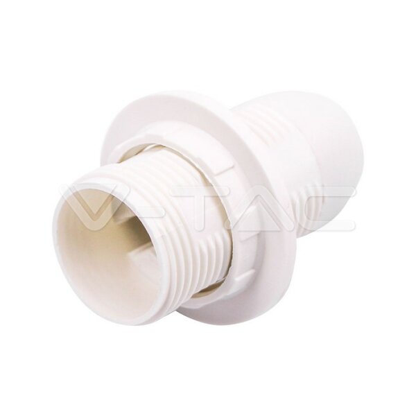 E14-LAMP HOLDER( POLYBAG+CARD )-WHITE WITH SUNSHADE