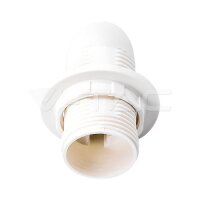 E14-LAMP HOLDER( POLYBAG+CARD )-WHITE WITH SUNSHADE