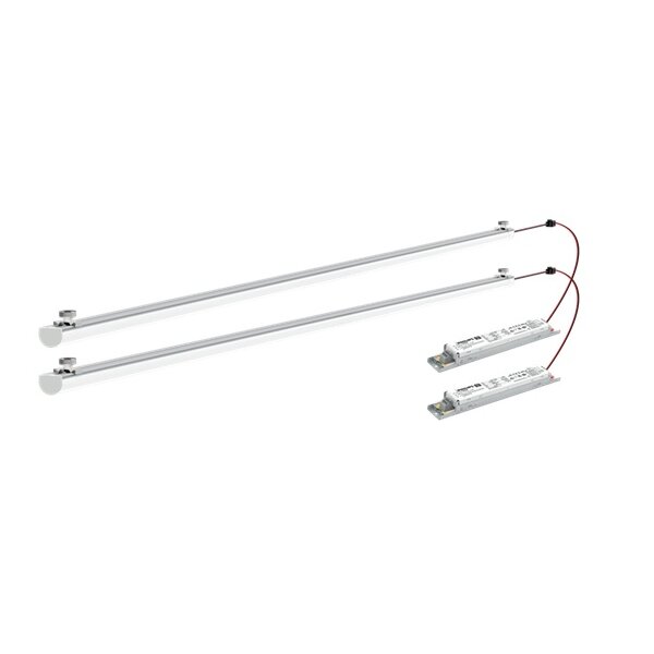 Umrüstsatz Langefldleuchte 2xT5E-1500, bis zu 2x50W, einstellbar. Lichtfarbe einstellbar. 3000K oder 4000K, DALI
