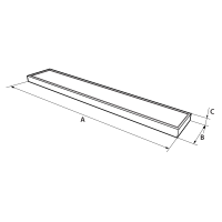 Büro Sanierungsleuchte VML 362 PPU MM 215, schaltbar, 4000K CRI80+, von 35W bis 62W, 4491lm bis 8396lm, 1200x215x55mm