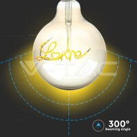 G125-E27-5W-LED FILAMENT BULB AMBER GLASS-2200K