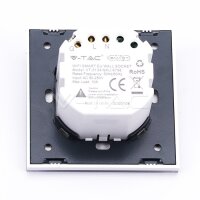 EU WIFI WALL SOCKET ( WHITE GLASS )-COMPATIBLE WITH AMAZON ALEXA AND GOOGLE HOME