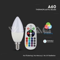 E14-3.5W-BRIGHTNESS DIMMING CANDLE WITH A80 RF CONTROL-RGB+6400K