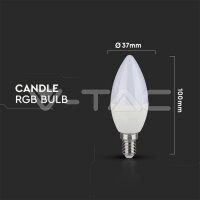 E14-3.5W-BRIGHTNESS DIMMING CANDLE WITH A80 RF CONTROL-RGB+6400K