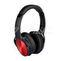 BLUETOOTH WIRELESS HEADPHONE WITH ROTABLE HEAD-500mAh-RED...
