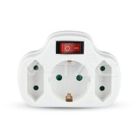 ADAPTER WITH WITH SWITCH&EARTHING CONTACT-2 SOCKET...