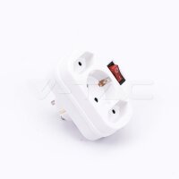 ADAPTER WITH WITH SWITCH&EARTHING CONTACT-2 SOCKET...
